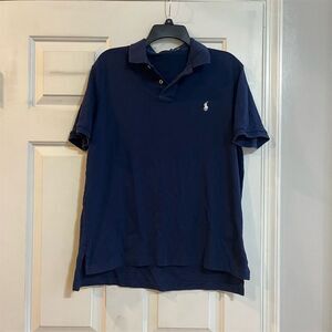 Ralph Lauren Men's Blue Polo Shirt Size L Short Sleeve Casual